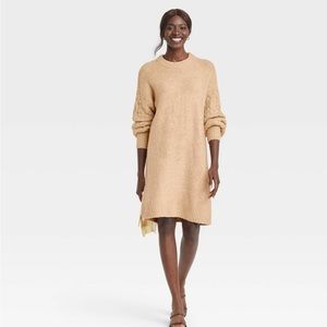 A New Day Caramel Colored Sweater Dress